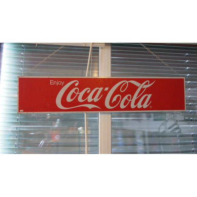 Werbeschild Coca Cola lang