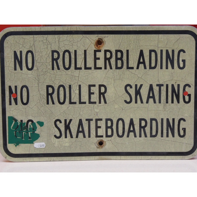 No Rollerblading Blechschild