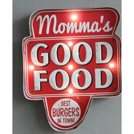 Momma's Good Food LED Blechschild