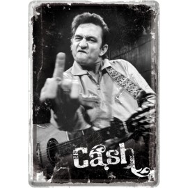 Johnny  Cash Blechpostkarte