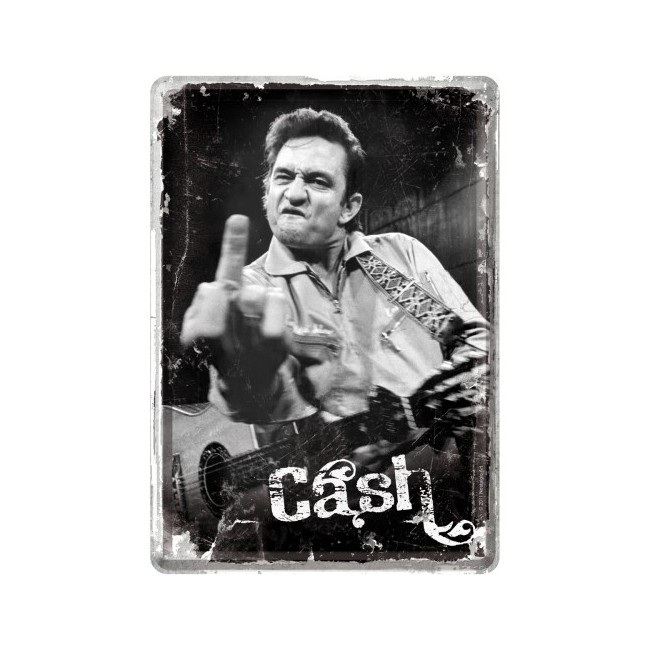 Johnny  Cash Blechpostkarte