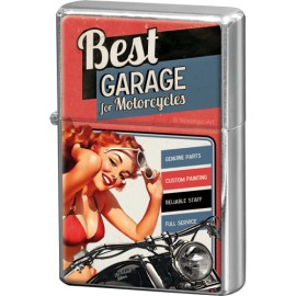 Feuerzeug Best GARAGE for Motorcycles -rot
