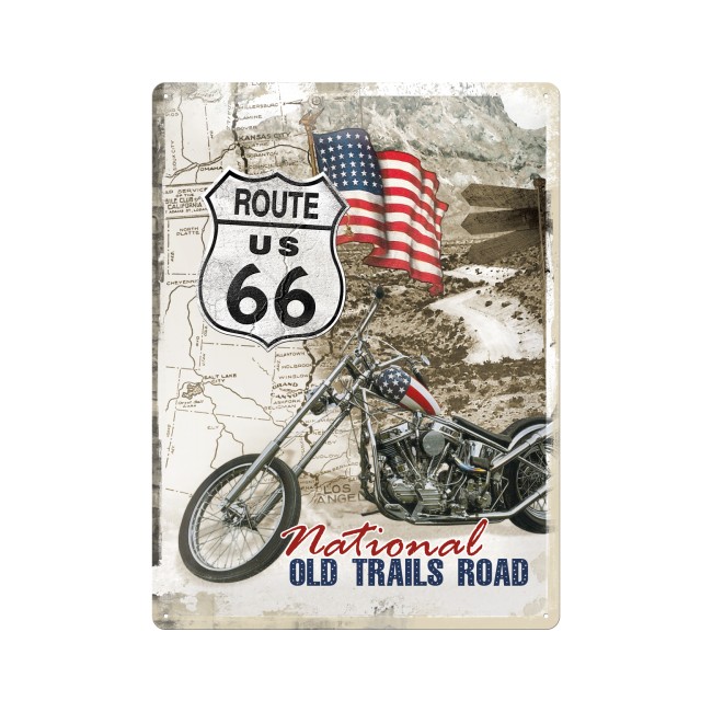 US Route 66 national old trail roads, Blechschild 30x40