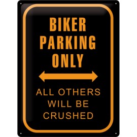 Biker parking only, Blechschild  30x40