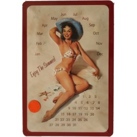 Enjoy summer Kalender, Blechschild  20x30