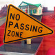No Passing Zone Verkehrsschild USA