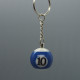 "10" Billiardkugel Schlüsselanhänger, blau