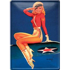 Pin Up Airforce, Blechpostkarte