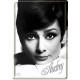 Audrey Hepburn Portrait, Blechpostkarte