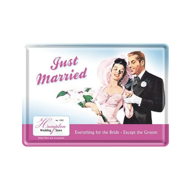 Just Married, Blechpostkarte