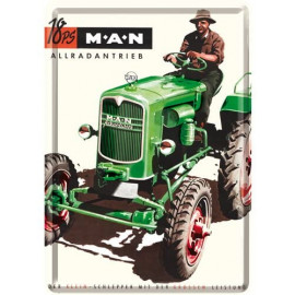 MAN Traktor, Blechpostkarte
