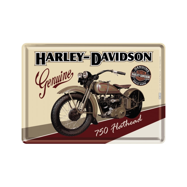 Harley Davidson Genuine, Blechpostkarte