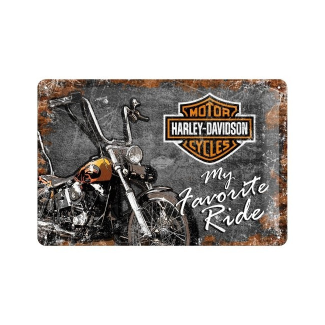 Harley Davidson Favorite Ride , Blechpostkarte