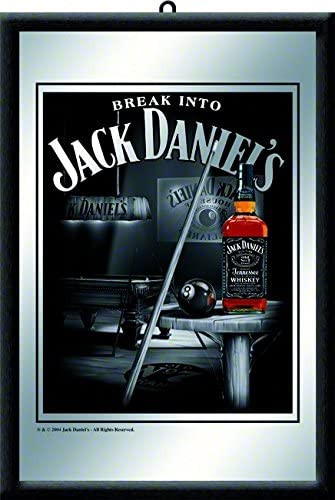 Jack Daniels Pool Billiard 20x30 cm bedruckter Spiegel im Kunststoff Rahmen 